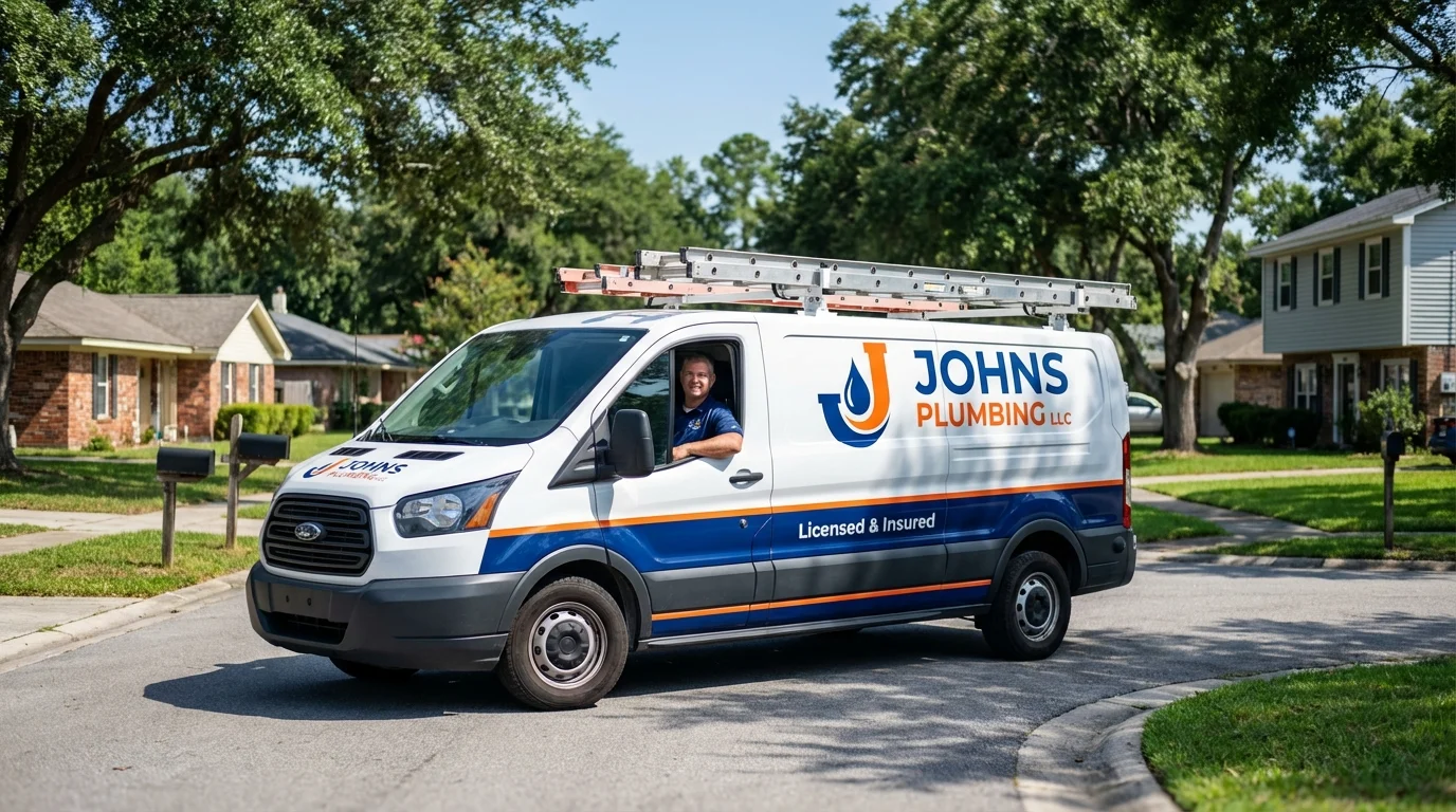 Johns Plumbing LLC service van in Gatlinburg, TN