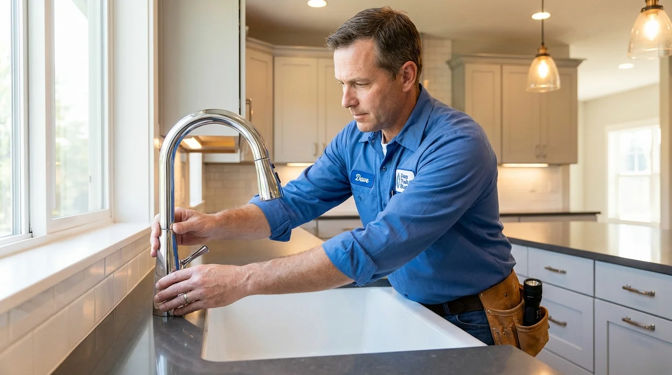 Kitchen faucet installation by Johns Plumbing LLC in Gatlinburg